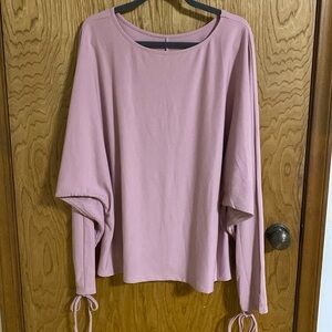 Mauve Dusty Rose Dolman  long sleeves with ties